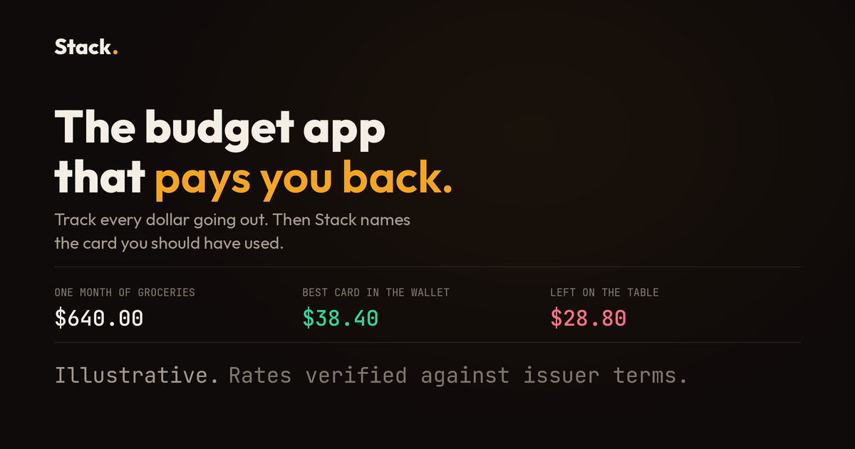 Stack · Budget app that pays you back